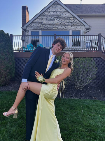 Sexy Backless Mermaid Slit Prom Dress Long Party Dress Evening Dress HZ1023